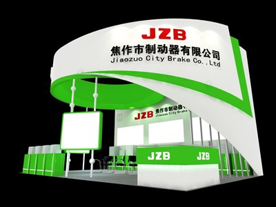 54平米展臺設(shè)計(jì)制作：二面開口/前衛(wèi)/木質(zhì)結(jié)構(gòu)/綠色，為汽配展展商而作（免費(fèi)使用）