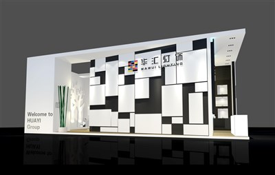 72平米展臺設計制作：二面開口/前衛(wèi)/木質結構/白色，為建材展展商而作（免費使用）